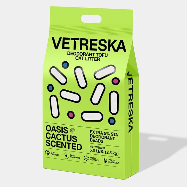 VETRESKA Deodorant Tofu Oasis Cactus Clumping Cat Litter 2.5kg For Discount