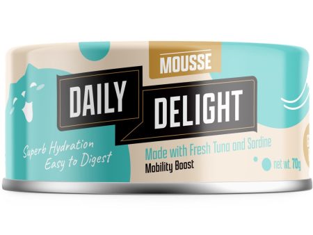 Daily Delight Mousse Tuna & Sardine Grain-Free Canned Cat Food 70g on Sale