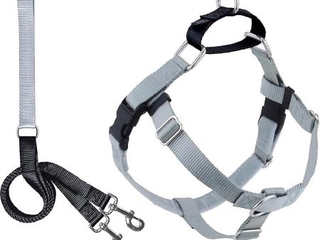 2 Hounds Design Freedom No-Pull Dog Harness & Leash - Silver For Cheap