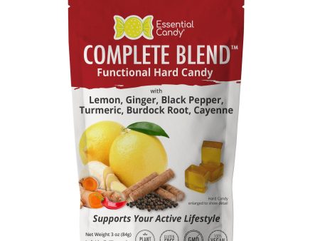 Complete Blend™ Functional Hard Candy, Organic Lemon, Ginger, Black Pepper, Turmeric, Burdock Root, Cayenne, Gluten-Free, Non-GMO, Vegan For Cheap