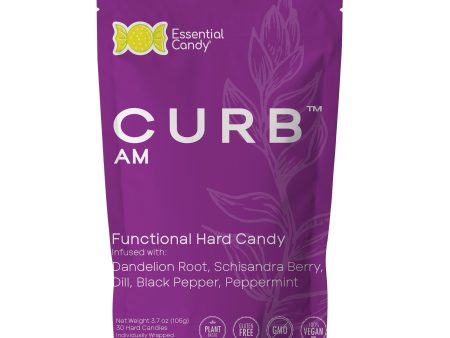 CURB AM™ Blend Functional Hard Candy, Dandelion Root, Schisandra Berry, Dill, Black Pepper, Peppermint, Gluten-Free, Non-GMO, Vegan For Discount