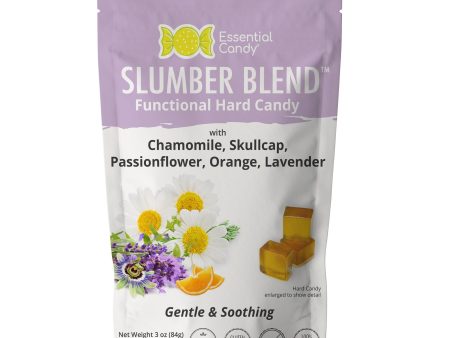 Slumber Blend Functional Hard Candy, Restful Nights, Organic Chamomile, Skullcap, Passionflower, Orange, Lavender, Gluten-Free, Non-GMO, Vegan Online now