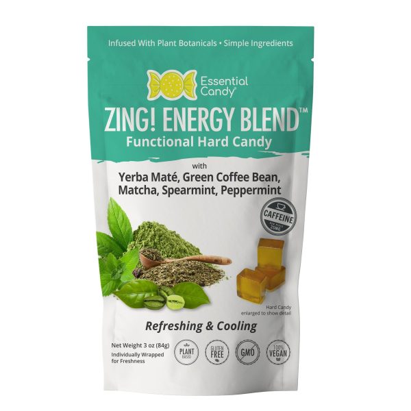 Zing! Energy Blend Functional Hard Candy, Organic Yerba Mate´, Green Matcha, Green Coffee Bean, Spearmint, Peppermint, Gluten-Free, Non-GMO, Vegan Online