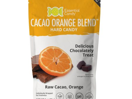 Cacao Orange Blend Hard Candy, Superfood Organic Cacao Chocolate, Orange on Sale