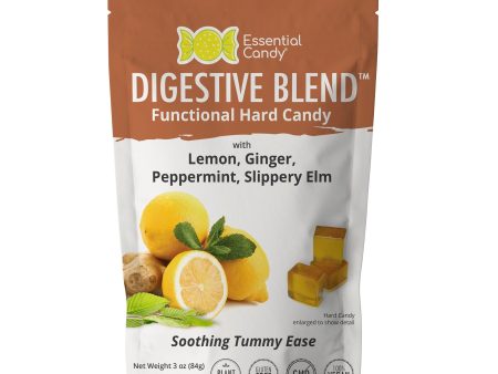 Digestive Blend™ Functional Hard Candy, Organic Lemon, Ginger, Peppermint, Slippery Elm, Gluten-Free, Non-GMO, Vegan For Discount