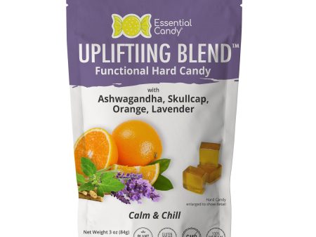 Uplifting Blend Functional Hard Candy, Tranquil and Chill Balance, Organic Ashwagandha, Skullcap, Orange, Lavender, Gluten-Free, Non-GMO, Vegan For Sale