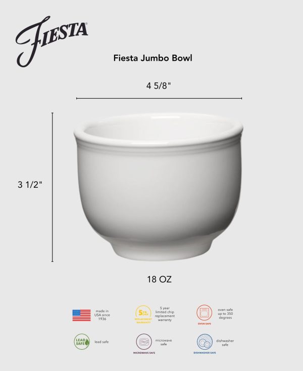 Fiesta 4 5 8 Inch Jumbo Bowl 18 OZ For Cheap