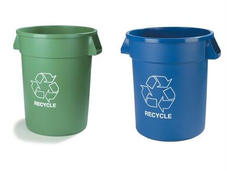 Carlisle Bronco Recycling Containers & Lids-Blue(32 Gal.) Discount