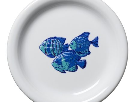 Coastal Fish Bistro Coupe 6 1 4 Inch Appetizer Plate Fashion