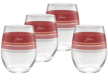 15 oz. Fiesta® Edgeline Sunset Horizon Stemless Wine – Set of 4 Online