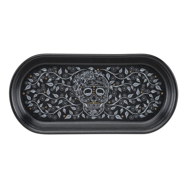 SKULL AND VINE 11 7 8 Inch Oblong Serving Platter Online Sale