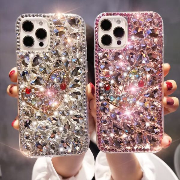 [1-3]  Two shining glitter bling bling cases Mobile phone case  Creative DIY mobile phone cases Unleash your personal style! Hot on Sale