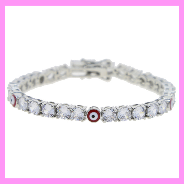 【2-21#】Evil eye bracelet and necklace for female and male very gorgeous Online