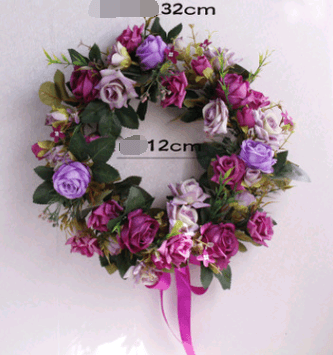 High simulation rose wreath For Discount