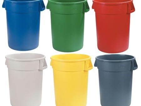 Carlisle Bronco Round Waste Containers & Lids-Grey(55 Gal.) Online