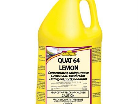 Simoniz Quat 64 Lemon Germicidal Disinfectant Detergent(Gal.) Hot on Sale