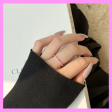 【1-01.30#】Pink Thin Band Ring for female fashion daily engagement wedding anniversary birthday present For Discount