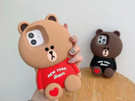 [2-5]Cartoon Bear Case for Samsung S23 Ultra S21 Series - Protective Case Hot on Sale