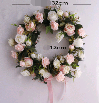 High simulation rose wreath For Discount