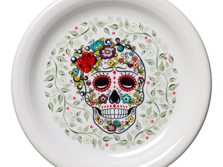 SKULL AND VINE Sugar Bistro Coupe 6 1 4 Inch Appetizer Plate on Sale