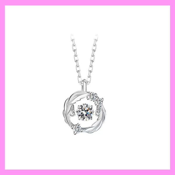 【3-40#】Dynamic Heart Necklace  for beautiful female elegant anniversary birthday meaningful daily Discount