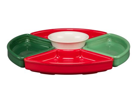 5-Piece Christmas Mixed Colors Entertaining Set 8 1 5 Inch Online now