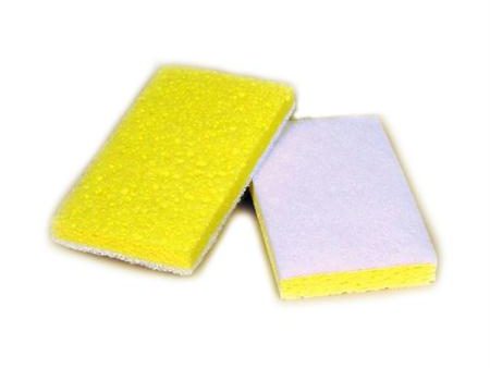 Fine White Backed Scrubber Sponge-White Supply