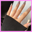 【1-01.30#】Pink Thin Band Ring for female fashion daily engagement wedding anniversary birthday present For Discount