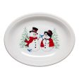 Snowman and Lady 11 5 8 Inch Medium Oval Serving Platter Sale