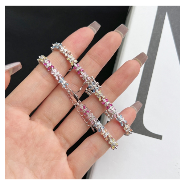 【2-43.8#】Rainbow Bee  Bracelet  for female fashion daily engagement wedding anniversary birthday present Fashion