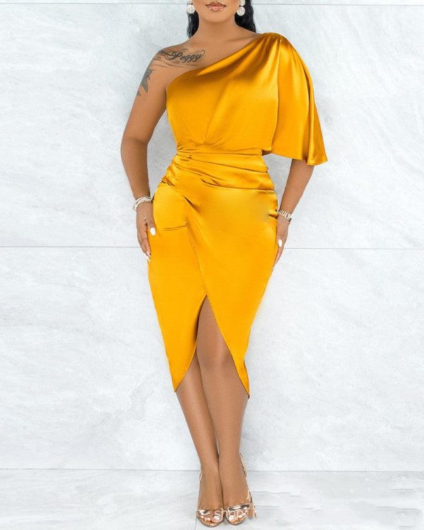 Women s Yellow One-shoulder For Sale