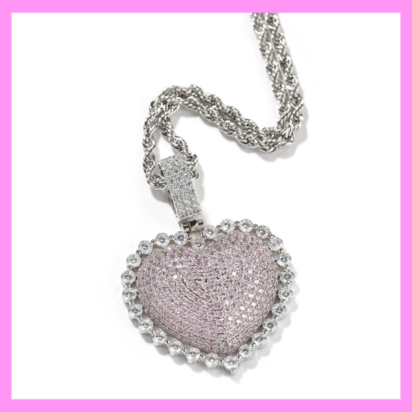 【3-53#】heart necklace for female Daily gatherings birthday gifts anniversary presents Sale