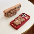 [3-8]Applicable Apple 16promax stand luck bear phone case iPhone16 15 14 13pro cartoon cute Online Hot Sale