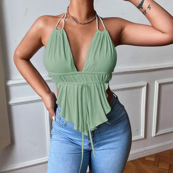 Low-cut V-neck Hanging Fashion