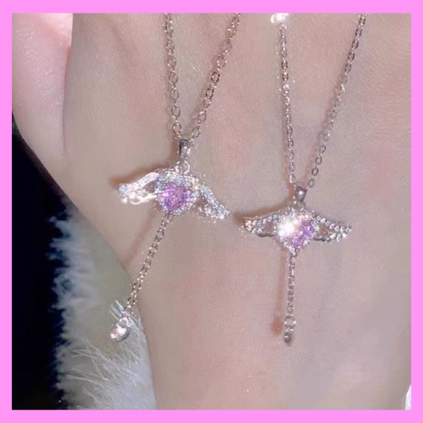 【3-39#】Angel Heart  Necklace for beautiful female elegant anniversary birthday meaningful daily Online Sale