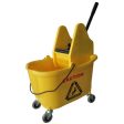 Microfiber & More Yellow Mop Bucket w-Down Press Wringer Online