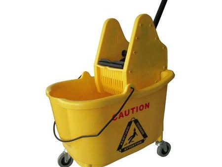 Microfiber & More Yellow Mop Bucket w-Down Press Wringer Online