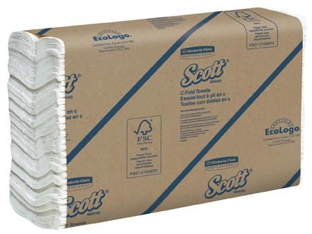 Kimberly-Clark Scott C-Fold Towels-White(10.125  x 13.15 ) For Sale