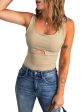 Solid Color U Neck Sleeveless Discount