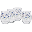 15 oz. Fiesta® Breezy Floral Stemless Wine – Set of 4 For Cheap