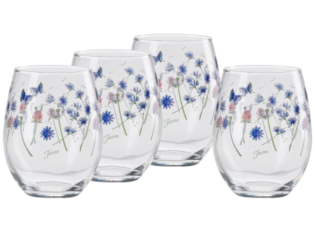 15 oz. Fiesta® Breezy Floral Stemless Wine – Set of 4 For Cheap