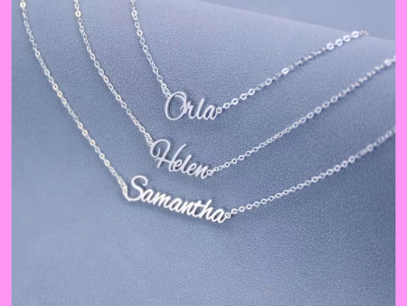 【3-26#】Letter necklaces customized for female daily business Fashion