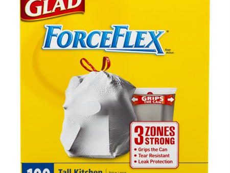 Glad ForceFlex 13 Gal. Trash Bag(100 ct.) Supply