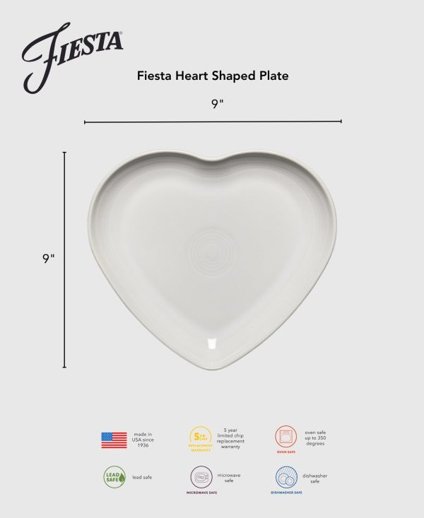 Fiesta 9 Inch Heart Shaped Plate Supply