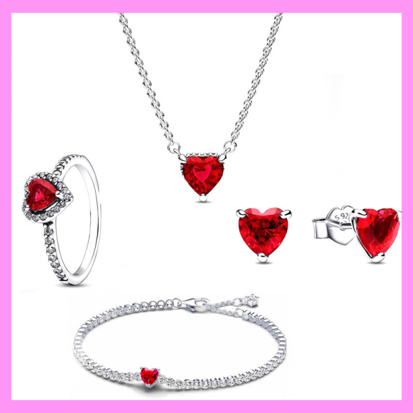 【4-10#】Radiant Heart Set  for female daily dates gatherings  birthday gifts anniversary gifts Sale