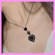 【4-08#】Black and Silver Heart Set for unisex Date Night, Gatherings, Birthday Gift, Anniversary Gift For Sale