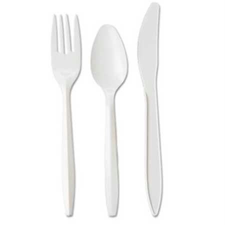 Medium Weight Cornstarch Cutlery-White(Knife) Discount