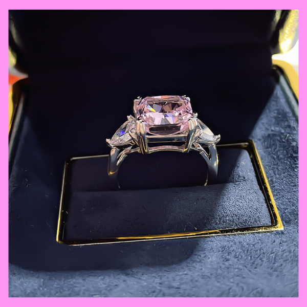 【1-01.18#】5CT Princess Cut Clean Ring for female fashion daily engagement wedding anniversary birthday present Sale