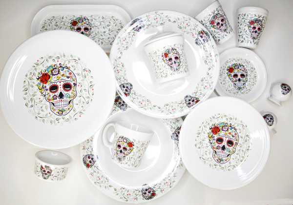 SKULL AND VINE Sugar Bistro Coupe 6 1 4 Inch Appetizer Plate on Sale