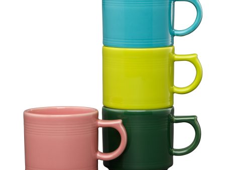 Fiesta 16 OZ Set of 4 Tropical Mixed Stackable Mug Set For Discount